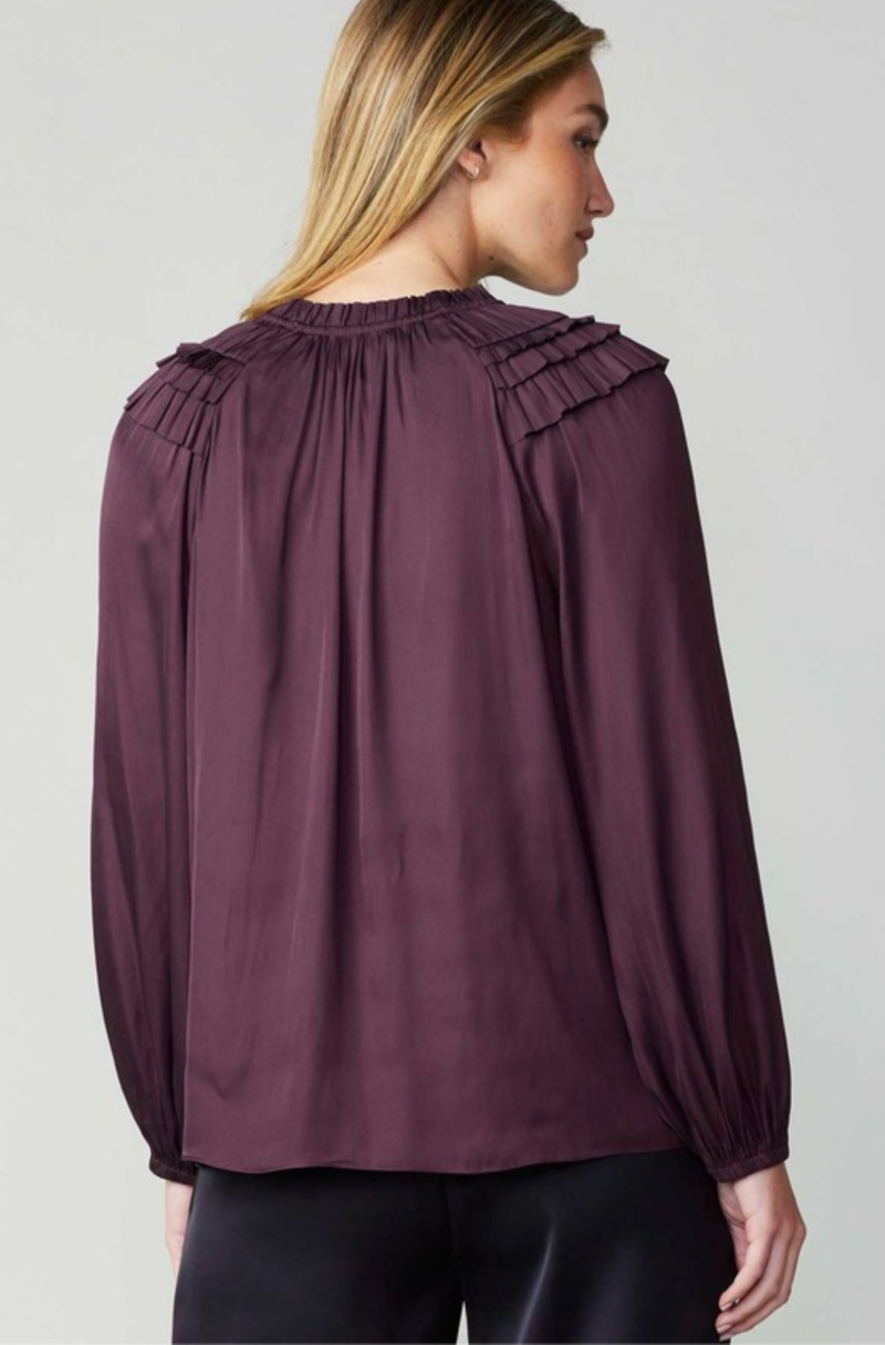 Current Air Shoulder Ruffle Top