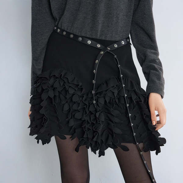 TIME Button Detail Belt - Black TIME Button Detail Belt - Black