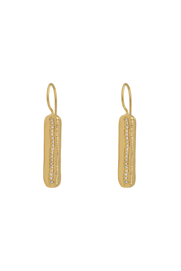 Louise Hendricks Elvis Earrings - 18Karat Gold Plated/Zircon