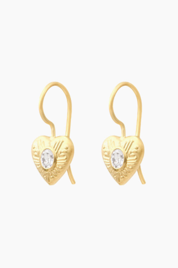 Louise Hendricks In Love Earrings - 18K Gold Plated/Zircon