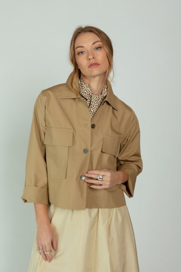 Aquarius Cocktail Yes Sir Cropped Jacket - Khaki