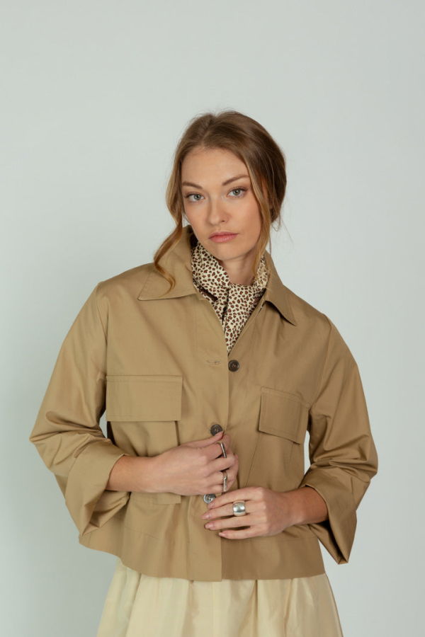 Aquarius Cocktail Yes Sir Cropped Jacket - Khaki