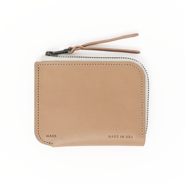 MAKR Zip Luxe V2 Wallet - Natural Latigo