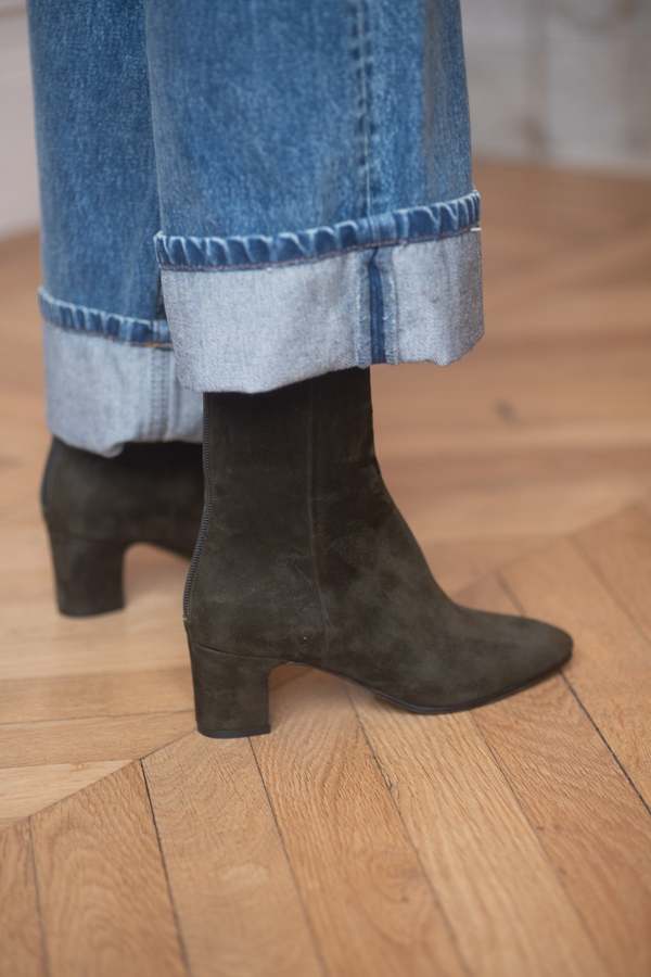Anne Thomas Anita Boots Velours Testuggine