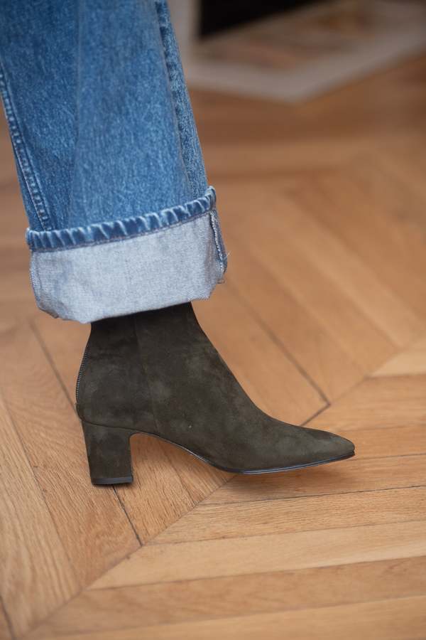 Anne Thomas Anita Boots Velours Testuggine