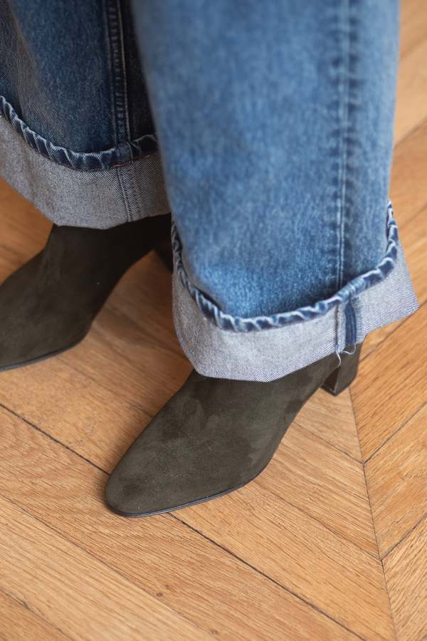 Anne Thomas Anita Boots Velours Testuggine