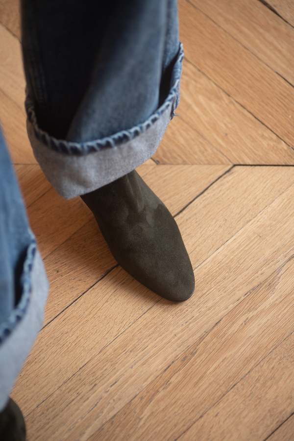 Anne Thomas Anita Boots Velours Testuggine