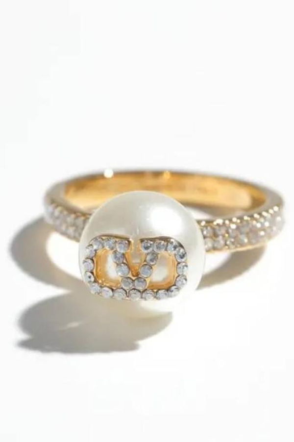 Valentino Garavani Oro Cream Crystal Silver Shade Jewelry