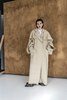 K M by L A N G E Kozhukh Deconstructed Wild Silk Oversize Coat - Thumbnail 2