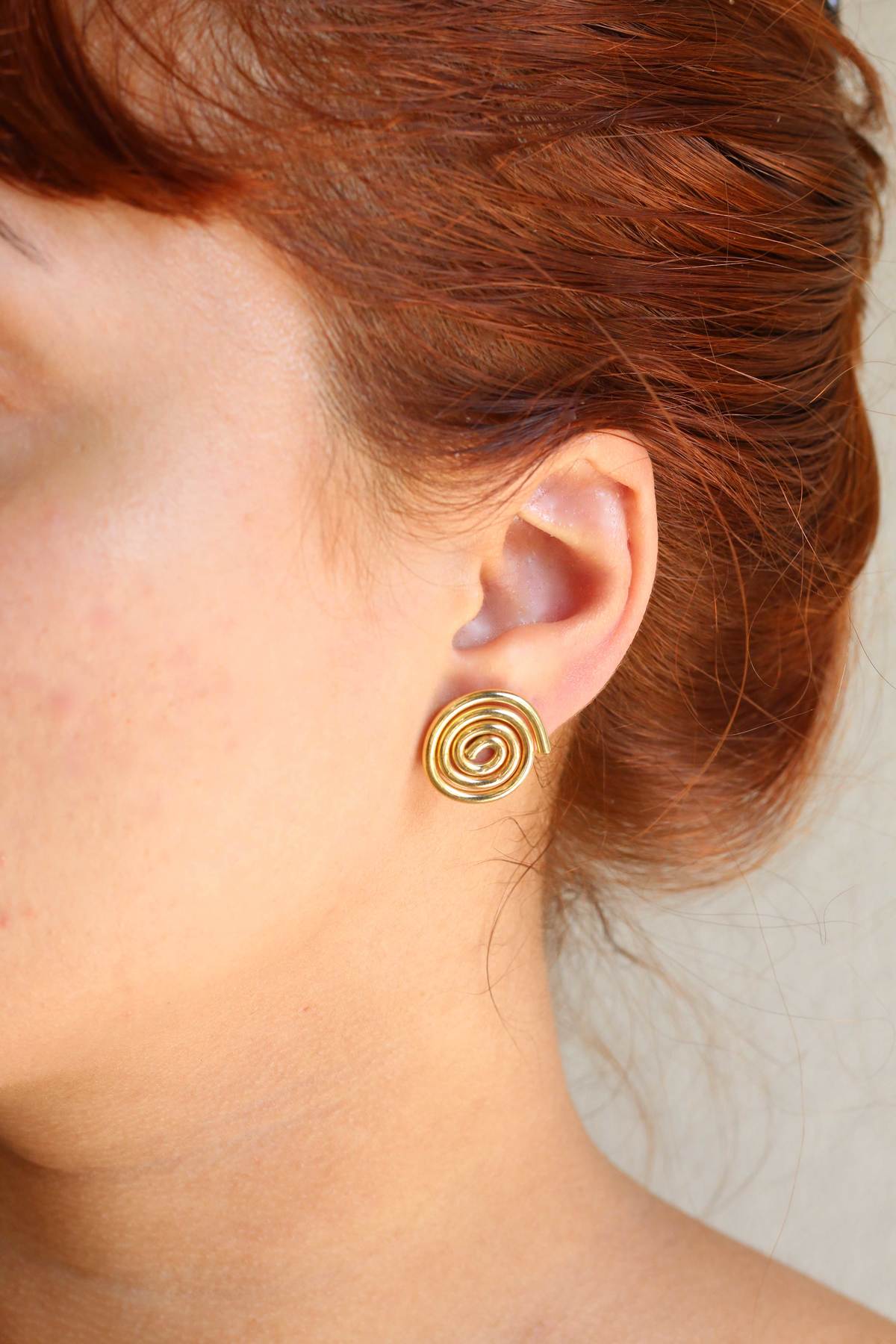Meg Swirl Studs Earrings - Image 2 of 3