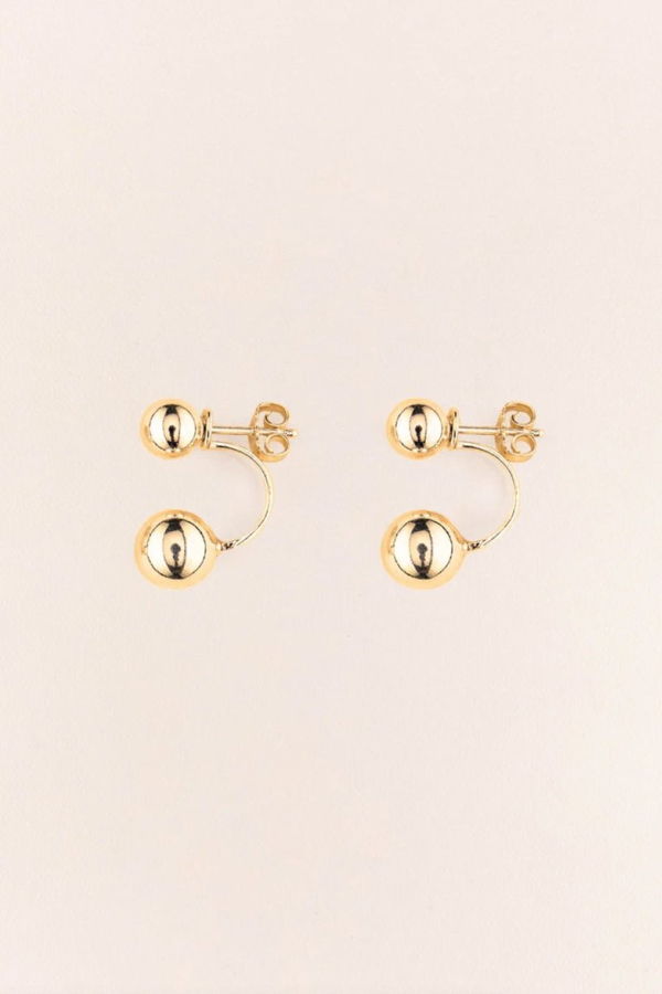 Wouters & Hendrix Stud Earrings with Floating Spheres