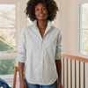 Frank & Eileen Eileen Shirt - Army Green Stripe - Thumbnail 1