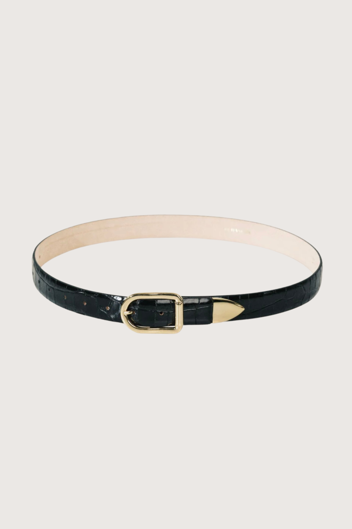 Dehanche Mija Croc Tip Belt - Black Croc - Image 1 of 1