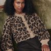 The Great. Windsor Cardigan - Leopard - Thumbnail 1