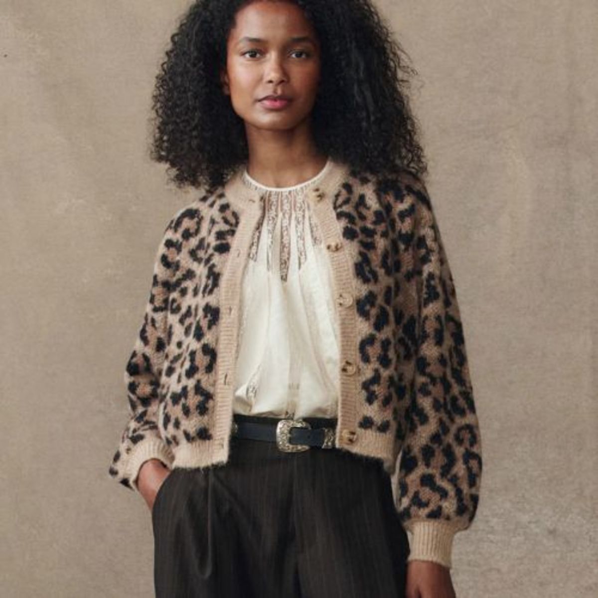 The Great. Windsor Cardigan - Leopard - Image 2 of 7