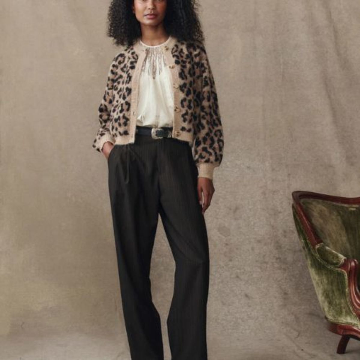 The Great. Windsor Cardigan - Leopard - Image 5 of 7