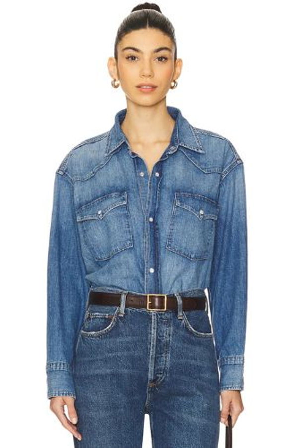 Citizens of Humanity Kayla Western Shirt - Douro (md indigo)