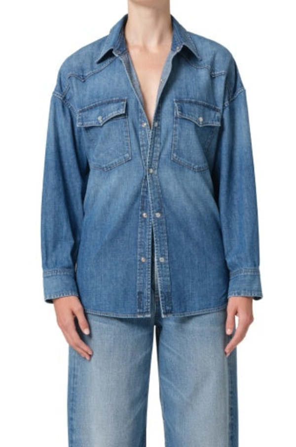 Citizens of Humanity Kayla Western Shirt - Douro (md indigo)