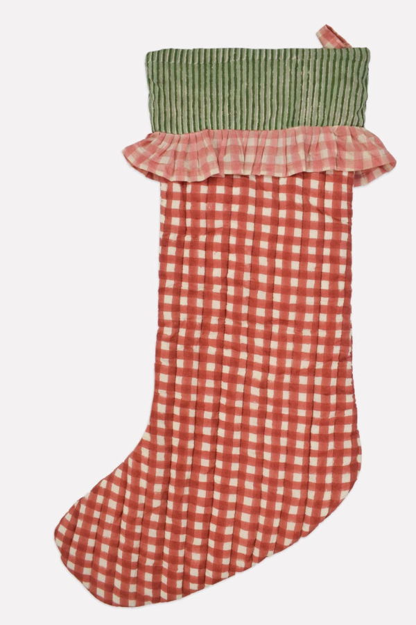 Yonder Gingham Ginger Christmas Stocking