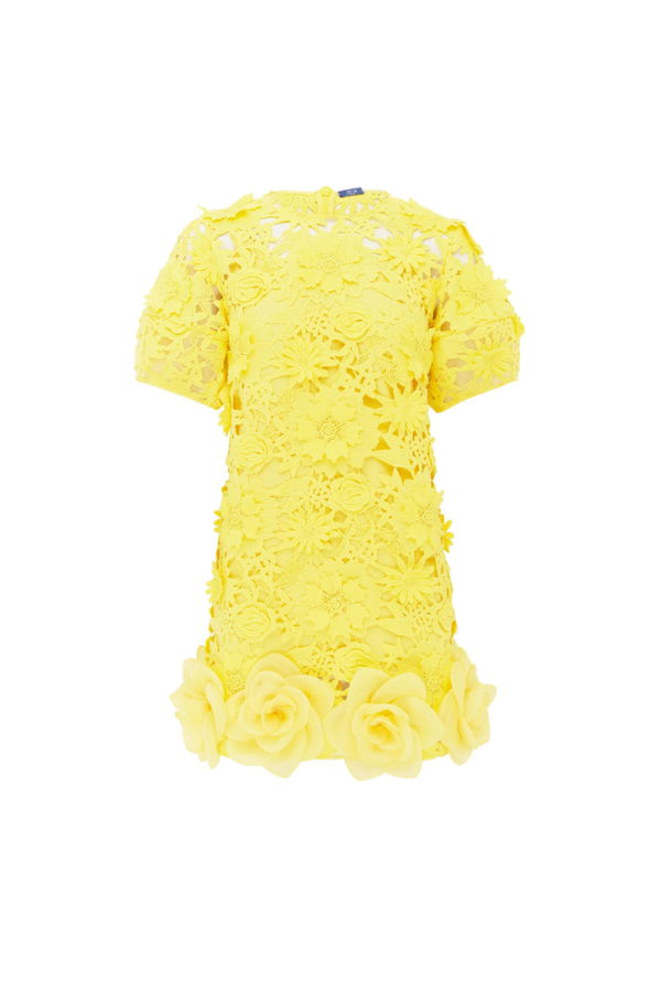 Leo Lin Maggie Lace Mini Dress - Sunshine