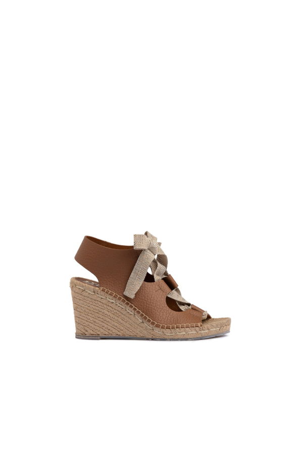 Pedro Garcia Otelia Wedge Sandals - Saddle Cervo