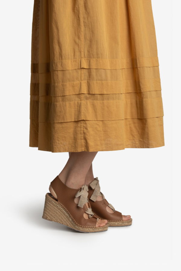 Pedro Garcia Otelia Wedge Sandals - Saddle Cervo