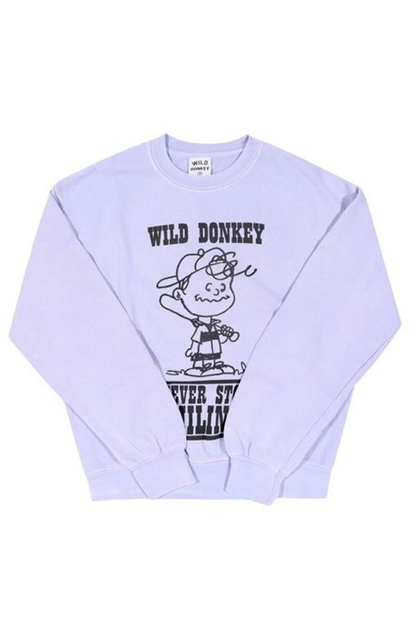 WILD DONKEY Smiling Tunic Top - Old Dyed Wisteria