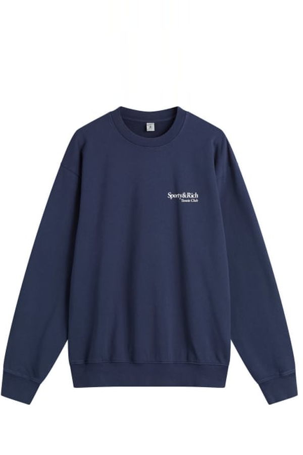 SPORTY & RICH Tunic Top - Navy/White