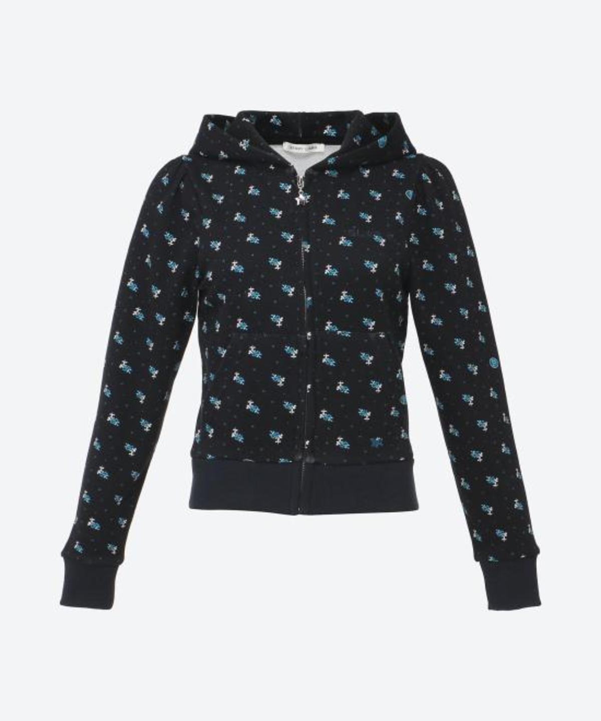 Sandy Liang Hoodie - Navy Evil Floral - Image 1 of 1