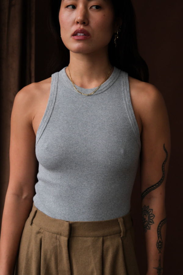 soldout.nyc Not So Basic Tank Top - Heather Grey