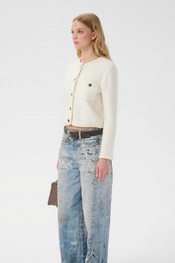 Gestuz Curie Cardigan - Egret