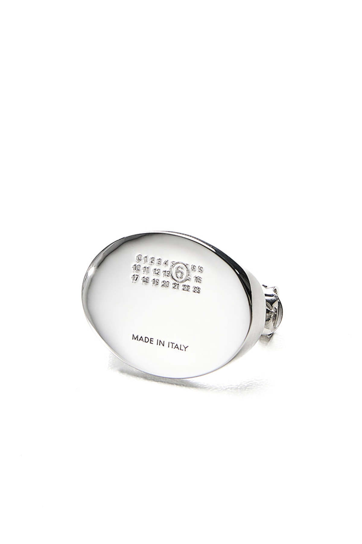 MM6 Maison Margiela Numeric Signet Earring - Silver - Image 1 of 2