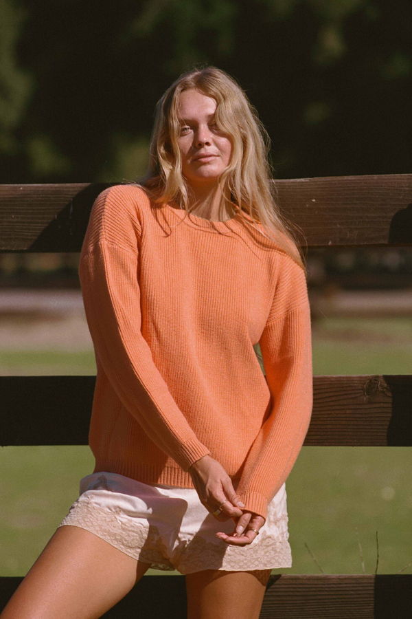 Merritt Charles Charles Sweater - Persimmon Orange