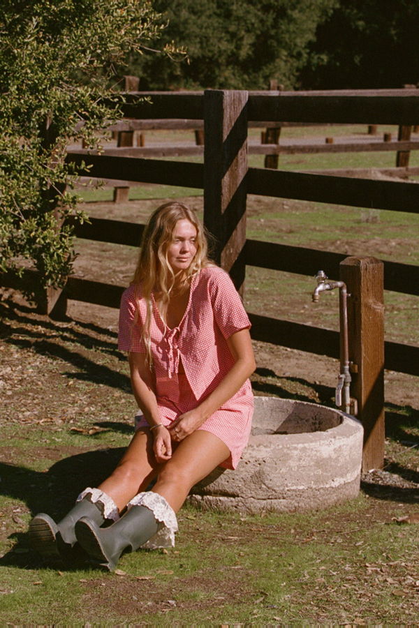 Merritt Charles The Dylan Matching Set - Red/White Gingham