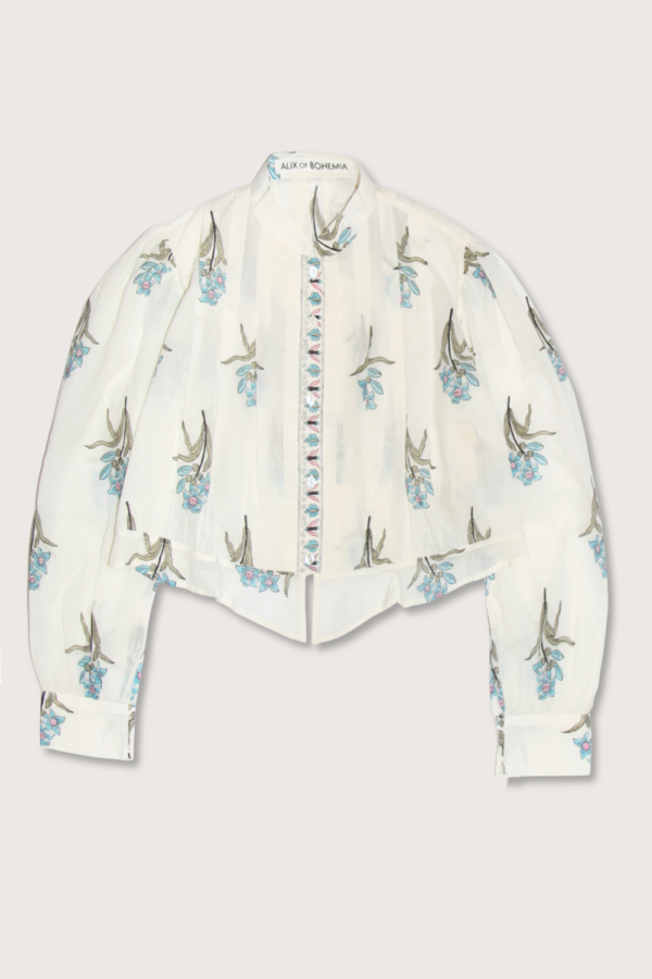 Alix Of Bohemia Ryland Sky Mist Flower Shirt - Off White