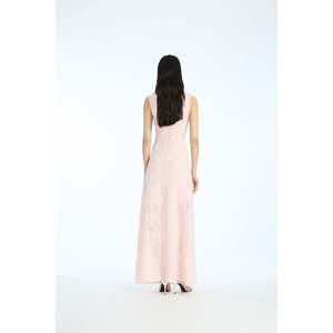 ROTATE Birger Christensen Mesh Maxi Dress - Orchid Ice | Garmentory ROTATE Birger Christensen Mesh Maxi Dress - Orchid Ice | Garmentory