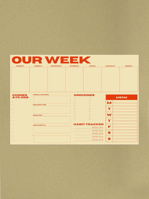 Snderhaus Our Week Planner Pad