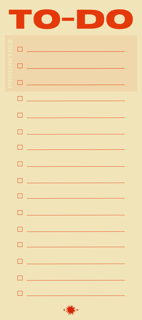 Snderhaus To-do List Pad
