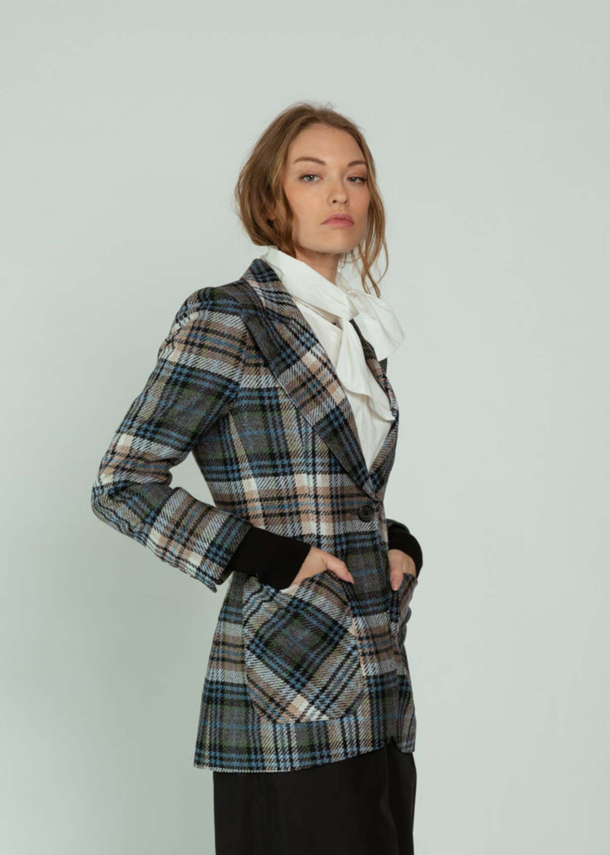 Smythe Rib Cuff Birken Blazer - Plaid - Image 3 of 5
