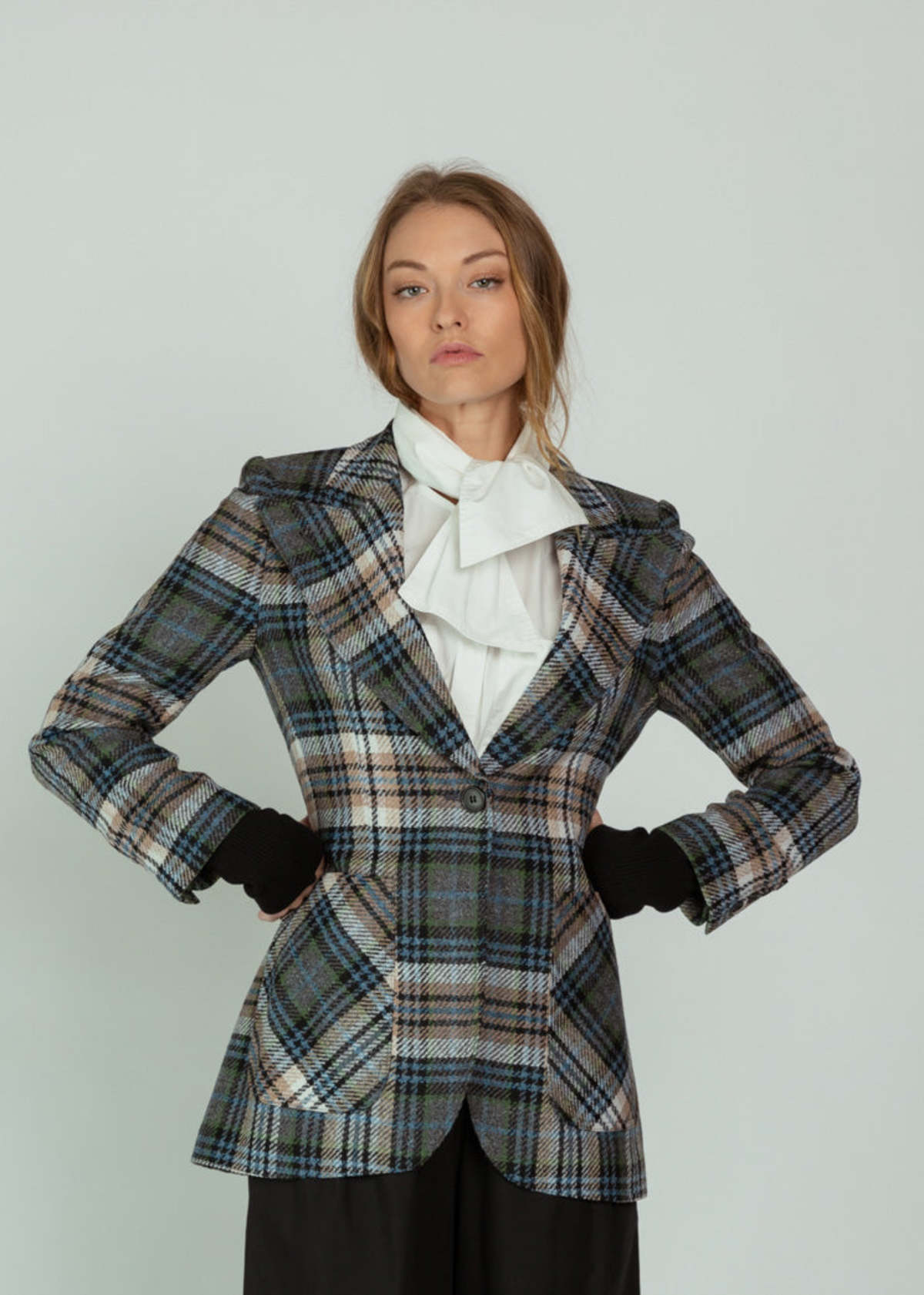 Smythe Rib Cuff Birken Blazer - Plaid - Image 4 of 5