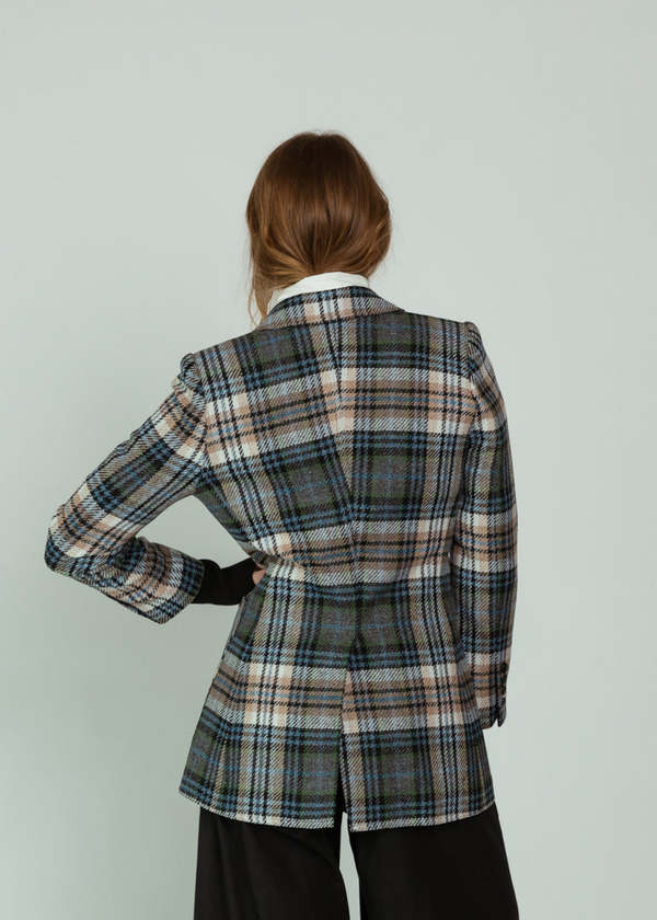 Smythe Rib Cuff Birken Blazer - Plaid