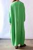 Tibi 4-Ply Silk Long Sleeve Cocoon Dress - Green - Thumbnail 2