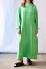 Tibi 4-Ply Silk Long Sleeve Cocoon Dress - Green - Thumbnail 3