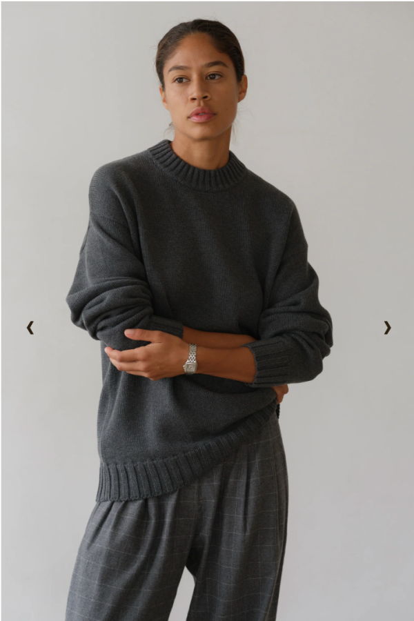 Donni. Cotton Cashmere Crewneck Sweater