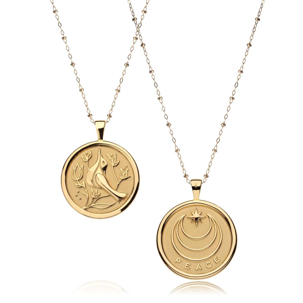 Lillie Alexander Boutique Jane Win PEACE Original Pendant Coin - Gold - Image 1 of 1