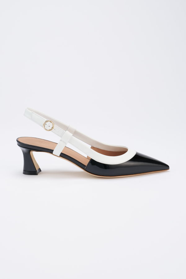 Malone Souliers Tate Slingback Heels - Black/White