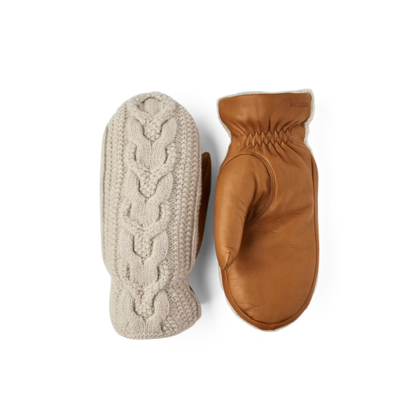 Hestra Elle Mittens - Off White/Cork