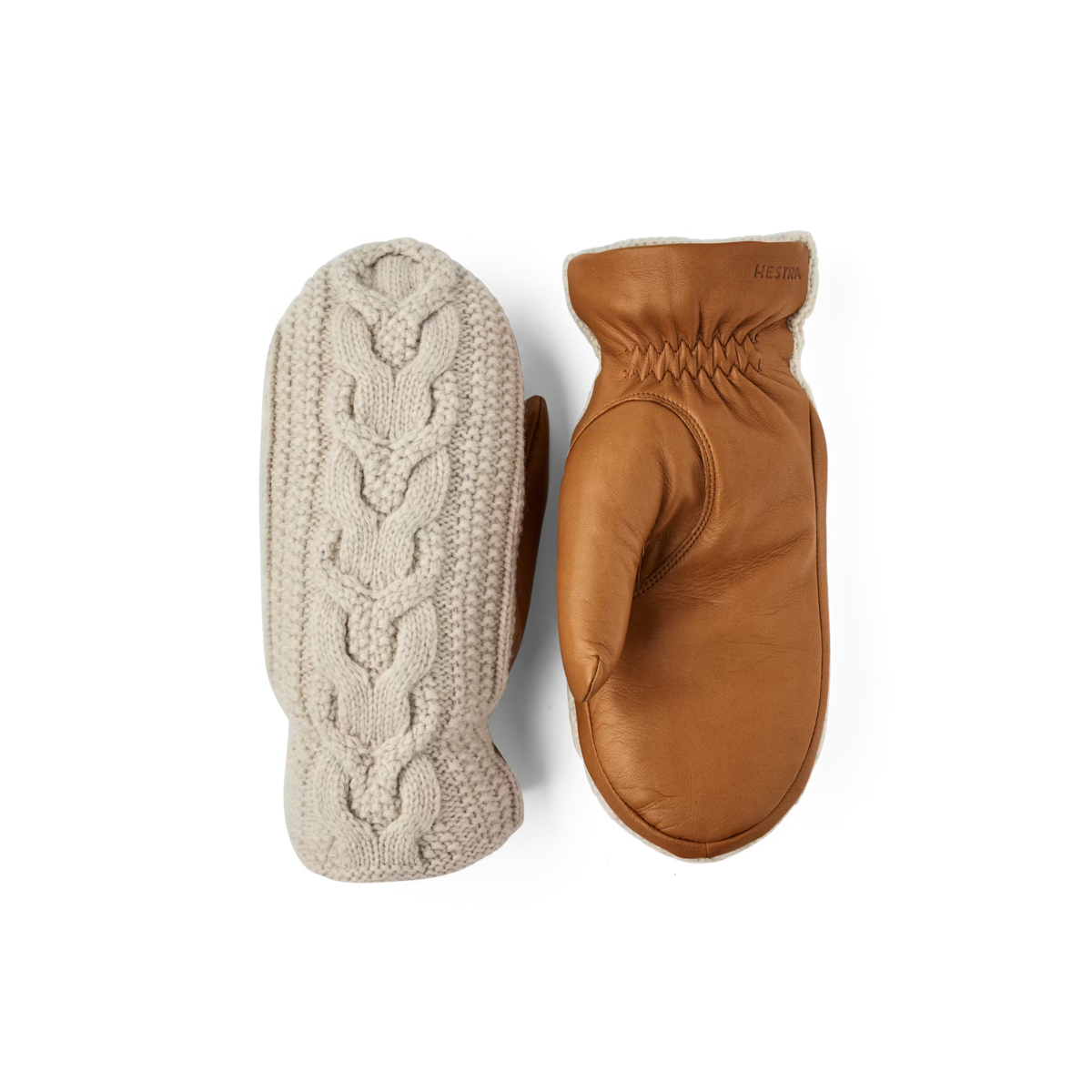 Hestra Elle Mittens - Off White/Cork - Image 1 of 5