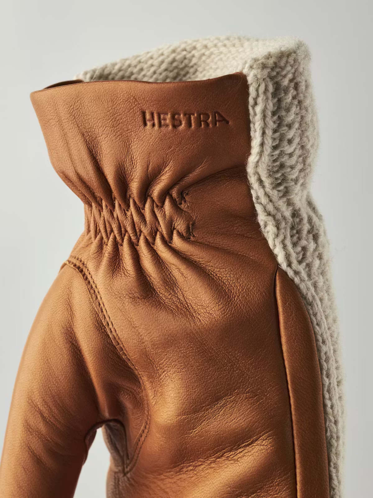 Hestra Elle Mittens - Off White/Cork - Image 5 of 5