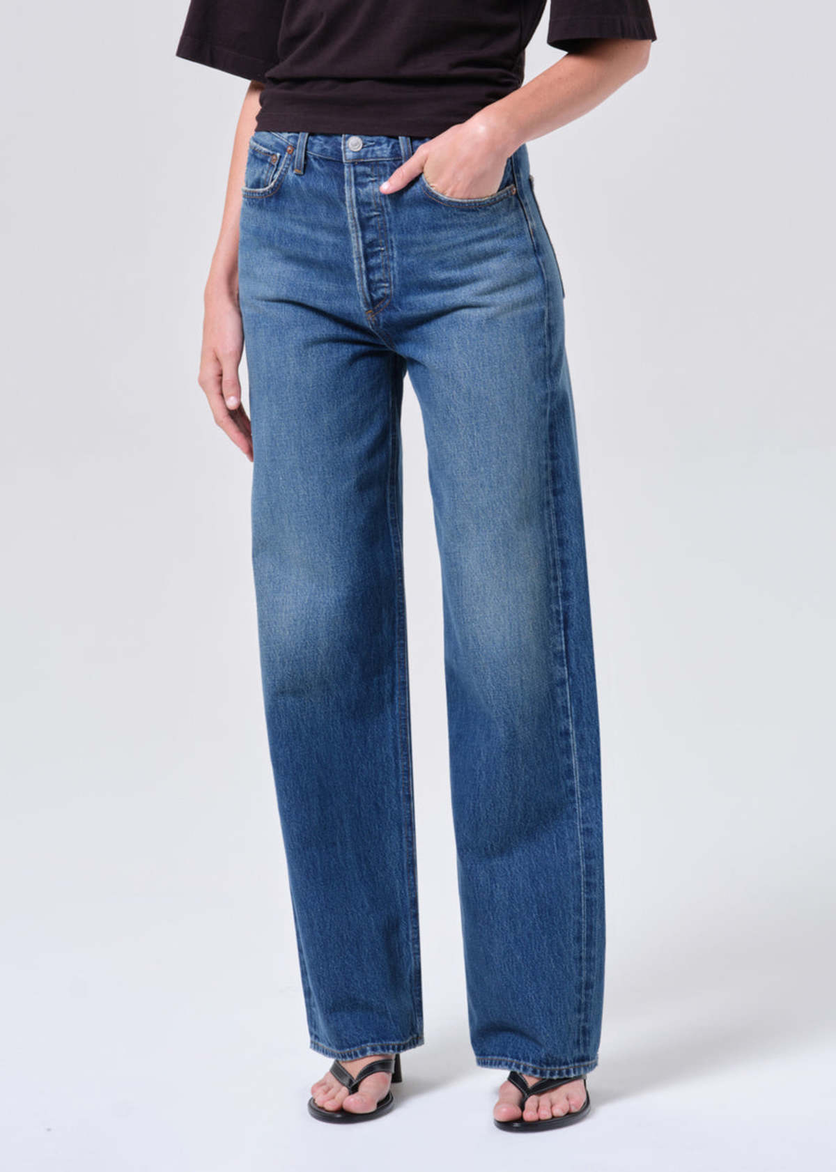 AGOLDE Ren Jean High Rise Wide Leg 32" Jeans - Image 3 of 10